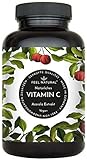 Acerola Kapseln - Natrliches Vitamin C - 180 vegane Kapseln im 6 Monatsvorrat - Ohne unerwnschte Zustze - Laborgeprft, vegan und hergestellt in Deutschland