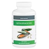 Grnlippmuschel 300 Kapseln- hoch konzentriert, EXVital VitaHealth, 300 Kapseln in deutscher Premiumqualitt, kein Magnesiumstearat, ApoTest:'Sehr Gut'