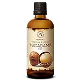 Macadamia l Kaltgepresstes 100ml - Macadamia Integrifolia - Sdafrika - 100% Rein und Natrlich - Beste fr Gesicht - Krper - Massage - Krper - Geruchsfrei - Glasflasche