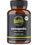 Ashwagandha Bio Kapseln - 1500mg Tagesdosis - Withania Somnifera - indische Ayurveda - 150 Stck ohne Zustze - Hchste Reinheit - Abgefllt in Deutschland (DE-KO-005)