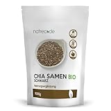 Natrea BIO Chia Samen (schwarz) 1 kg | in Deutschland geprfte Premium Qualitt Vegan, naturbelassen und ohne Zustze reich an Proteinen, Omega-3 Fettsuren und Ballaststoffen