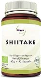 MycoVital Bio Shiitake Pilzpulver-Kapseln 93 Stck je 450 mg aus deutschem Anbau - 100% Vegan & Ohne Zustze