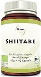 MycoVital Bio Shiitake Pilzpulver-Kapseln 93 Stck je 450 mg aus deutschem Anbau - 100% Vegan & Ohne Zustze