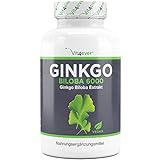 Ginkgo Biloba 6000 mg - 365 Tabletten - Premium: Mit Flavonglykoside + Ginkgolid-Terpenlactone & frei Ginkgolsure - Ohne unerwnschte Zustze - Laborgeprft - Hochdosiert - Vegan