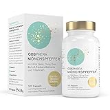 Mnchspfeffer Kapseln hochdosiert (120 Kapseln) - 100 mg je Tagesdosis - angereichert mit Wild Yams, Dong Quai, Traubensilberkerze, Vitamin B6, B12 und Eisen - Original Vitex Agnus Castus - Vegan