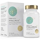 Hyaluronsure Kapseln - Hochdosiert mit 500 mg pro Kapsel. 90 vegane Kapseln im 3 Monatsvorrat - 500-700 kDa - Angereichert mit Zink, Vitamin C, B12 & Bioflavonoiden - Fr Haut, Anti-Aging und Gelenke