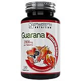 Guarana 180 Tabletten je 2000mg von Fat2Fit Nutrition