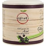 myfruits Bio Acai Pulver - gefriergetrocknet, ohne Zustze, dunkelviolett. Das Superfood aus dem Amazonas. Aus 1,8 kg frischen Acai Beeren(70g)